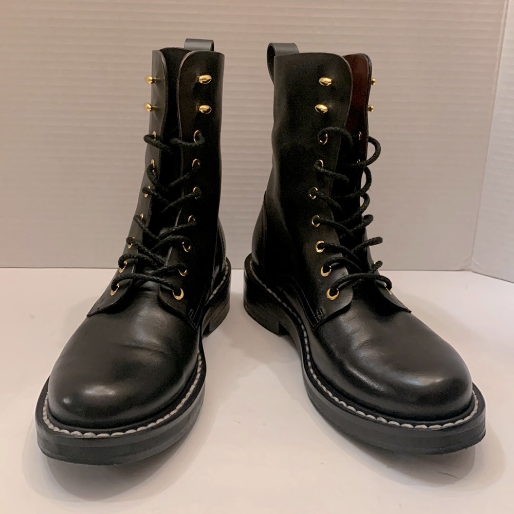 Rag & Bone Black Lace Up Combat Boots - Size 5